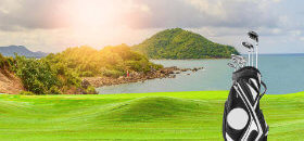 Golfen am Meer